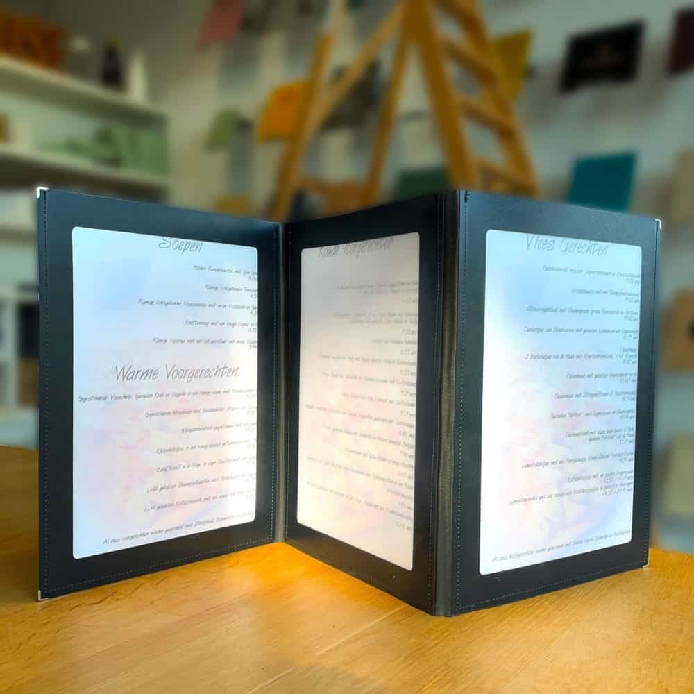 3-luik kader menukaarten