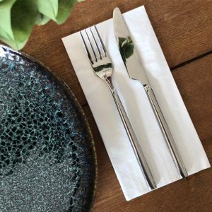 2-laags wit servet onbedrukt