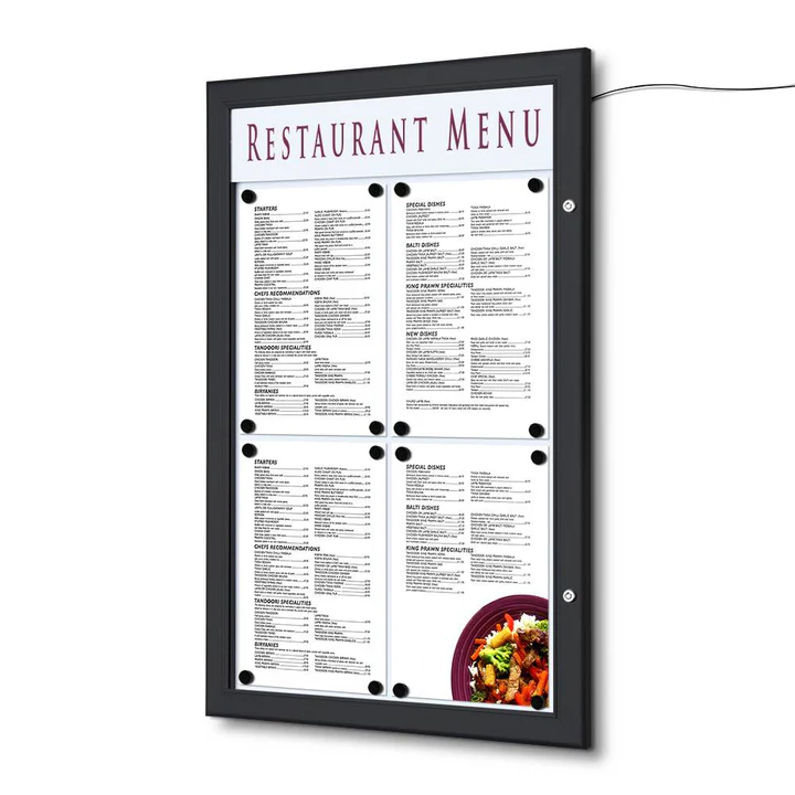 Menudisplay Outdoor bord 1/2/4xA4